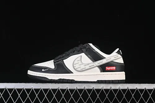 All categories Nk Air Force 1 Air Force series Nk Air Force 1 Low Air Force low top Nike SB Dunk Low Supreme co-branded beige black silver high-end customized low-top casual sneakers HH7518-099